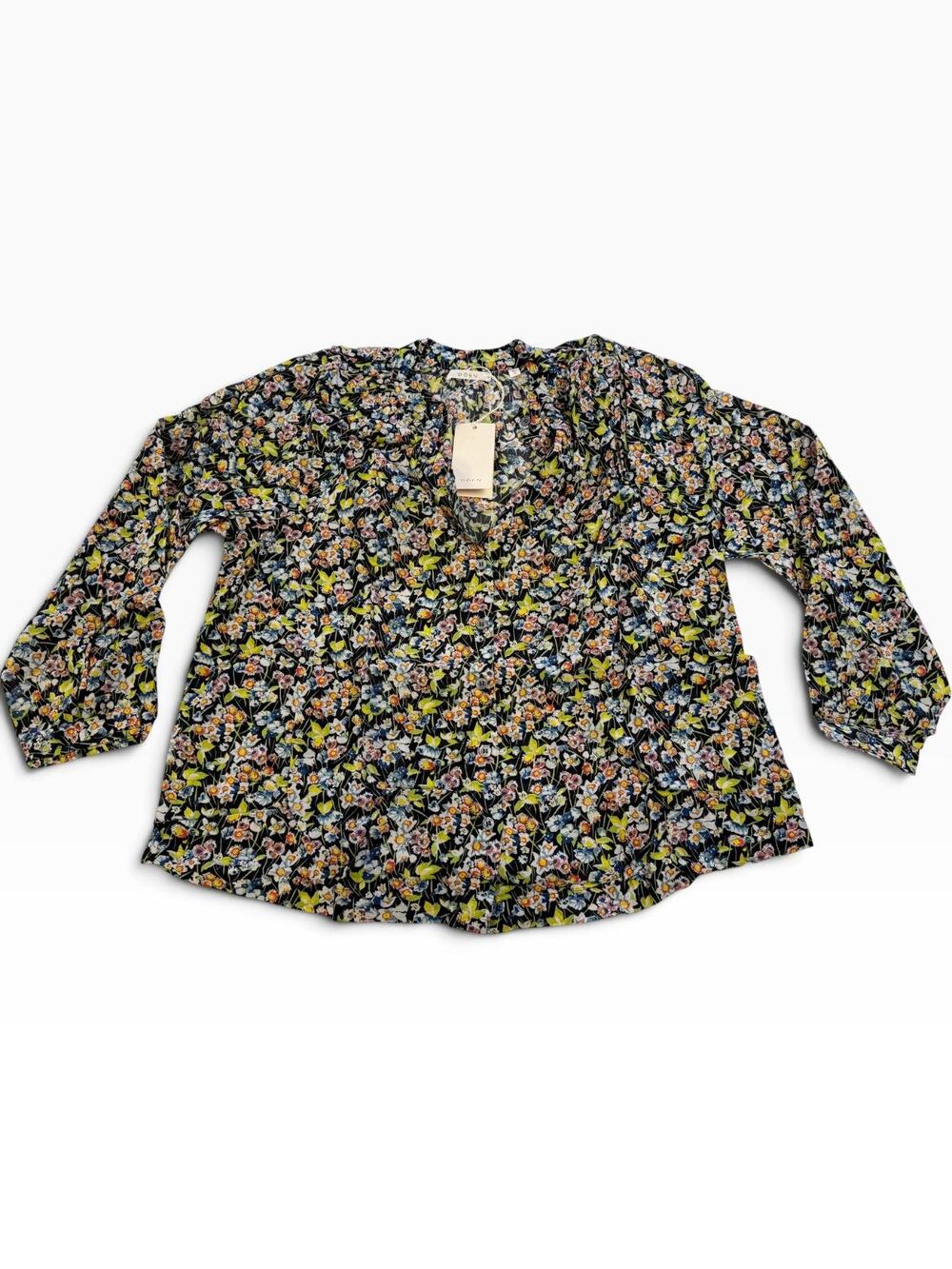 DOEN Jill Top Blossom Breeze Floral Blouse Women's Size S Cotton Viscose NWT